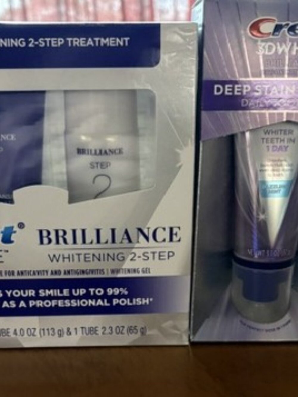 Crest Brillance Whitening 2 step / Deep stain remover